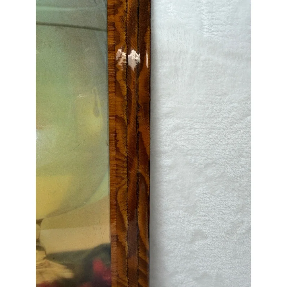 VTG Andy Anderson Handcrafted‎ Wood Resin Plaque Kitten Bible Religious Art